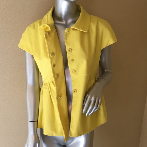 Piazza Sempione Pique Peplum Short Sleeve Blazer - Picture 3 of 14